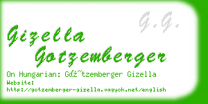 gizella gotzemberger business card